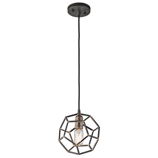 kinkiecik.pl Mała lampa wisząca Rocklyn – 1 źródło światła KL-ROCKLYN-MP-RS Elstead Lighting