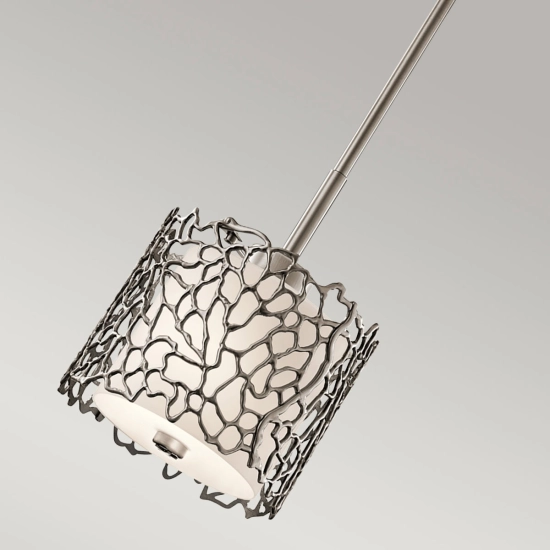 Mała lampa wisząca Silver Coral – 1 źródło światła KL-SILVER-CORAL-MP Elstead Lighting