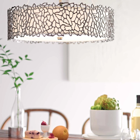 Lampa wisząca Silver Coral – 3 źródła światła KL-SILVER-CORAL-P-A Elstead Lighting
