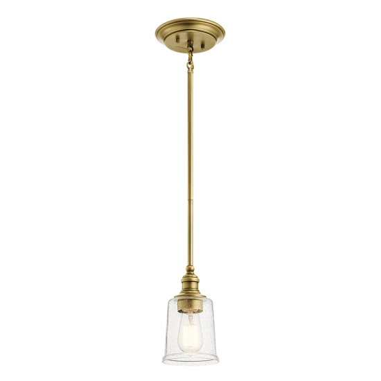 Mała lampa wisząca Waverly – 1 źródło światła – Naturalny mosiądz KL-WAVERLY-MP-NBR Elstead Lighting