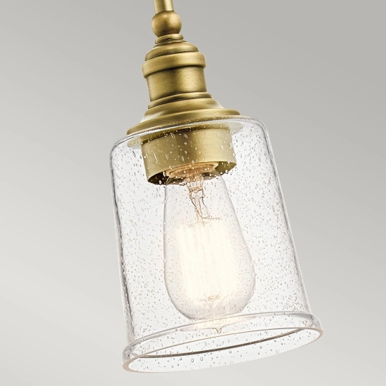 Mała lampa wisząca Waverly – 1 źródło światła – Naturalny mosiądz KL-WAVERLY-MP-NBR Elstead Lighting