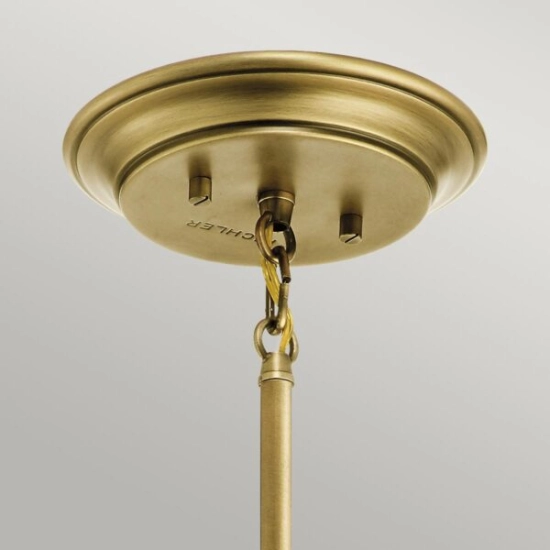 Mała lampa wisząca Waverly – 1 źródło światła – Naturalny mosiądz KL-WAVERLY-MP-NBR Elstead Lighting