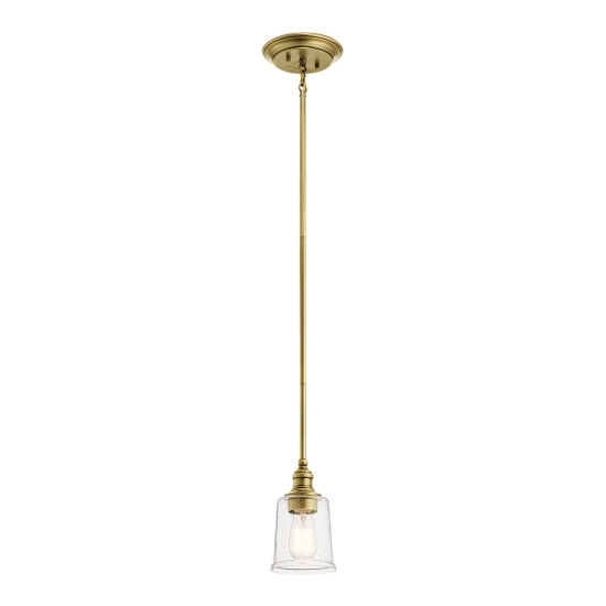 Mała lampa wisząca Waverly – 1 źródło światła – Naturalny mosiądz KL-WAVERLY-MP-NBR Elstead Lighting
