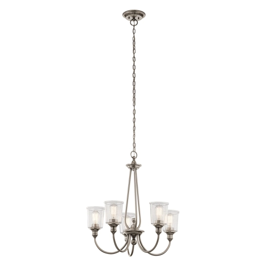 Żyrandol Waverly – 5 źródeł światła – Naturalny mosiądz KL-WAVERLY5-NBR Elstead Lighting