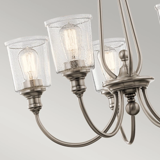 Żyrandol Waverly – 5 źródeł światła – Naturalny mosiądz KL-WAVERLY5-NBR Elstead Lighting