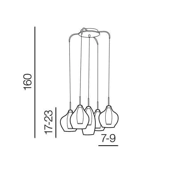 Lampa wisząca AMBER MILANO AZ3076 AZZARDO
