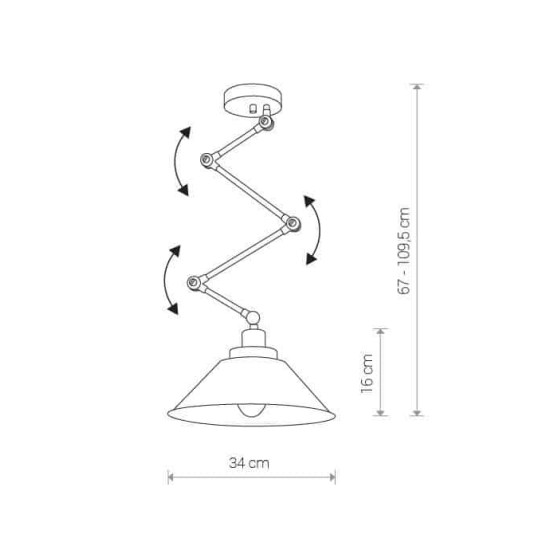 Lampa wisząca Kinkiet PANTOGRAPH 9126 Nowodvorski - zdjęcie dodatkowe 3