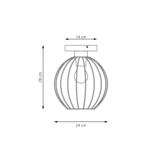 Lampa sufitowa NEST 1 BL GOLD 1370/1 EMIBIG Lighting