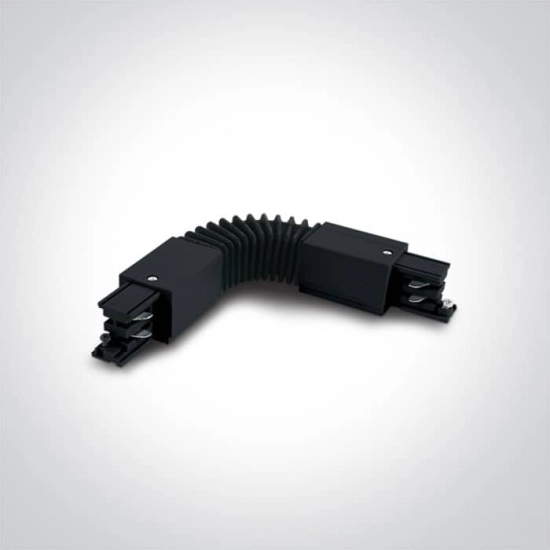kinkiecik.pl Łącznik wyginany 16A Black Flexible corner 41024A/B ONE LIGHT