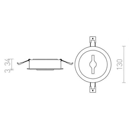 kinkiecik.pl KELLY LED DIMM wpuszczana czarna 230V LED 15W 45° 3000K R12636 Rendl light studio