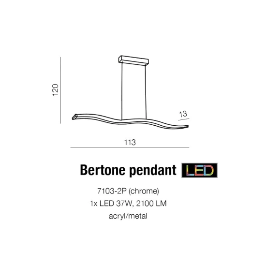 Lampa wisząca Bertone AZ1290 AZZARDO