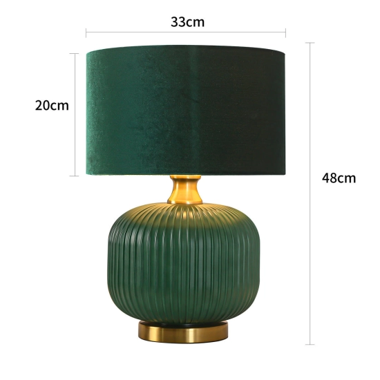 Lampa stołowa Tamiza 48 cm zielona 1xE27 LP-1515/1T small green Light Prestige