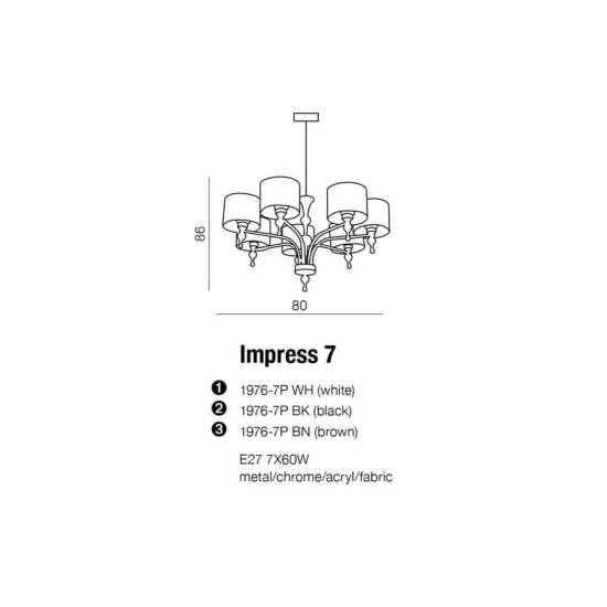Lampa wisząca Impress 7 AZ0500 AZZARDO