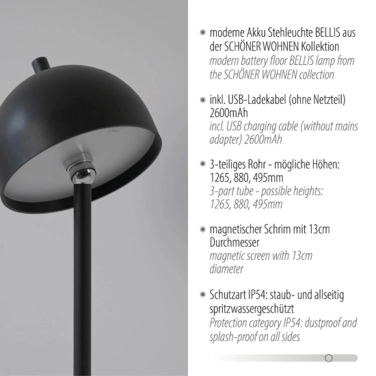 Lampa podłogowa BELLIS 19245-18 Paul Neuhaus by Zuma Line Schöner Wohnen