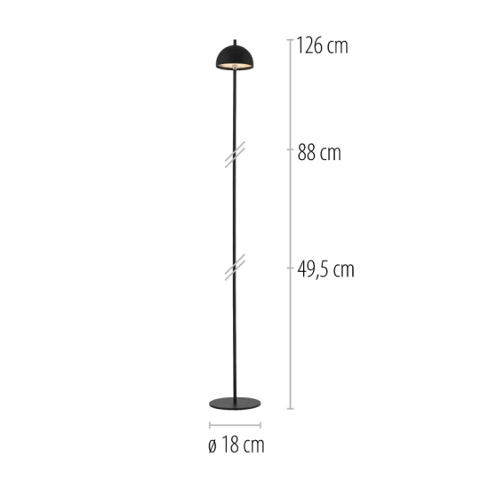 Lampa podłogowa BELLIS 19245-18 Paul Neuhaus by Zuma Line Schöner Wohnen