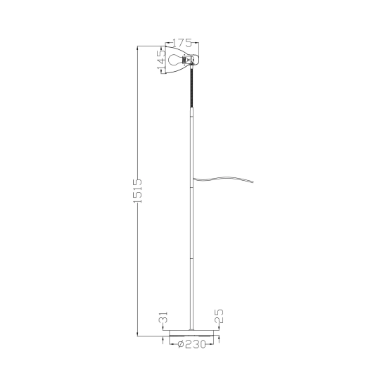 Lampa podłogowa BOSCA F4102-BK ZUMA LINE