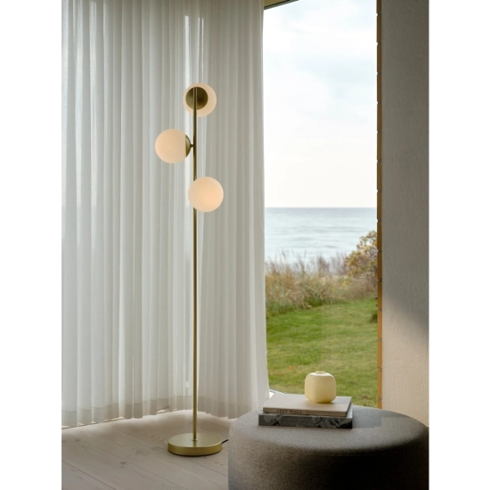 Lampa podłogowa Lilly – mosiężna 48613035 Nordlux