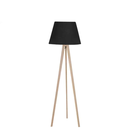Lampa podłogowa TRIPOD WOOD AZ3013+AZ3670 black AZZARDO