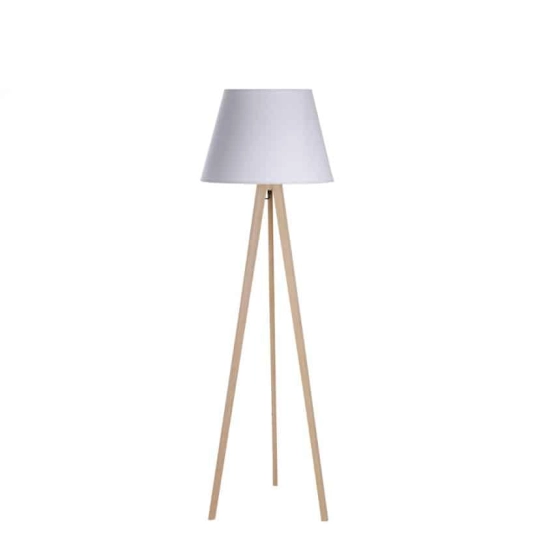 Lampa podłogowa TRIPOD WOOD AZ3013+AZ3671 white AZZARDO