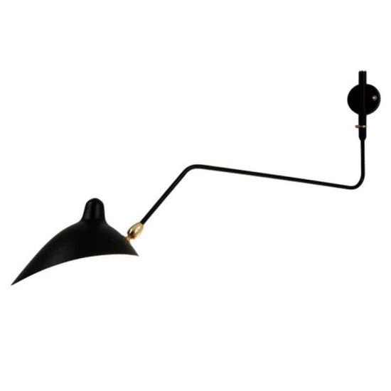 kinkiecik.pl Lampa ścienna CRANE-1W czarna 99 cm W8701 Step into design