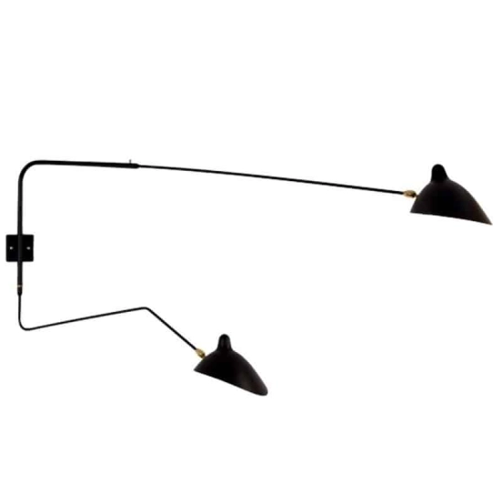 kinkiecik.pl Lampa ścienna CRANE-2W czarna 175 cm W8702 Step into design
