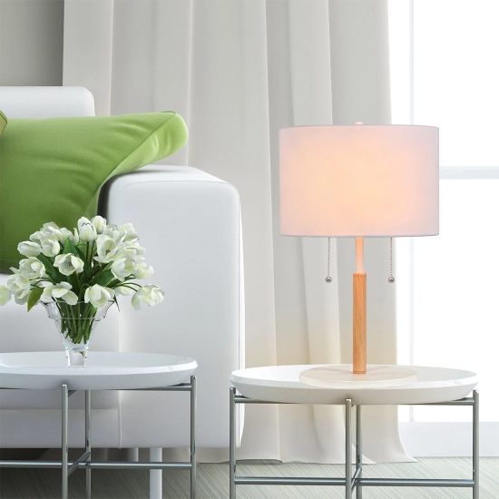 Lampa stołowa Fogo 2xE27 biała LP-0304/2T WH LIGHT PRESTIGE