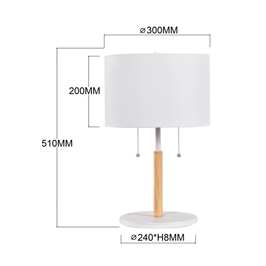 Lampa stołowa Fogo 2xE27 biała LP-0304/2T WH LIGHT PRESTIGE