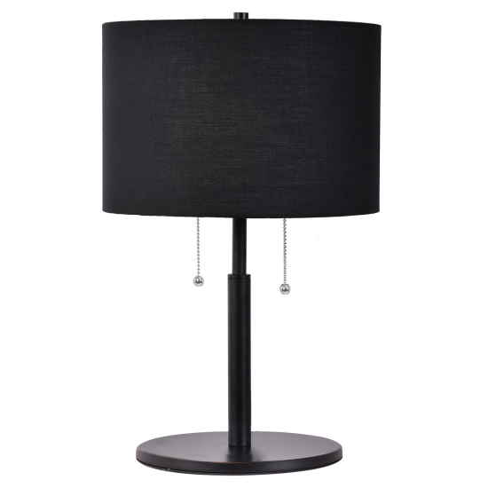 Lampa stołowa Fogo 2xE27 czarna LP-0304/2T BK LIGHT PRESTIGE