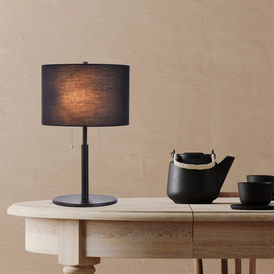 Lampa stołowa Fogo 2xE27 czarna LP-0304/2T BK LIGHT PRESTIGE