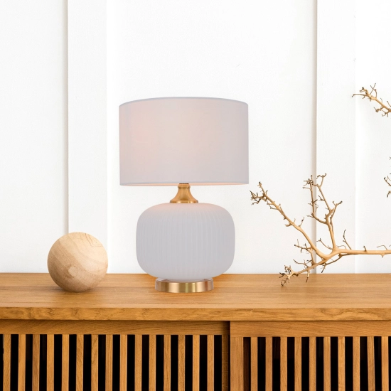 Lampa stołowa Tamiza 48 cm biała 1xE27 LP-1515/1T small white Light Prestige