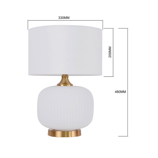 Lampa stołowa Tamiza 48 cm biała 1xE27 LP-1515/1T small white Light Prestige