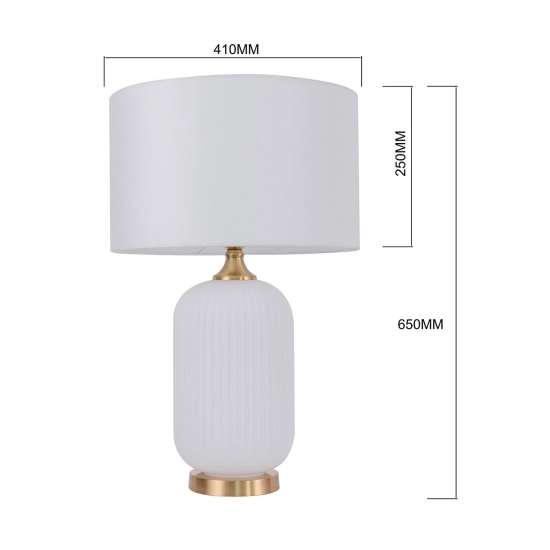 Lampa stołowa Tamiza 65 cm biała 1xE27 LP-1515/1T big white Light Prestige