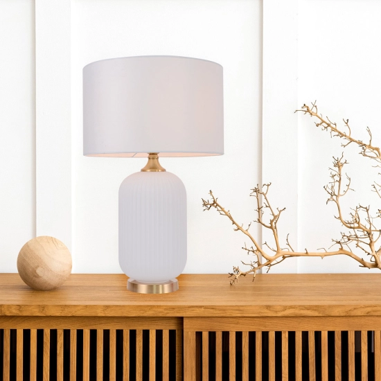 Lampa stołowa Tamiza 65 cm biała 1xE27 LP-1515/1T big white Light Prestige