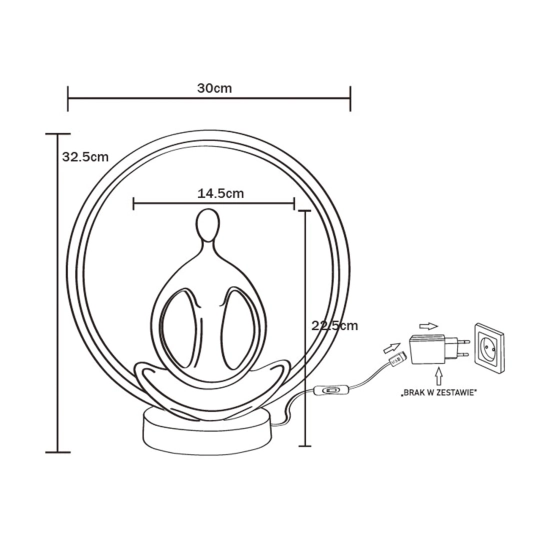 Lampa stołowa LED, dekoracyjna YOGA ED81F134U ZUMA LINE