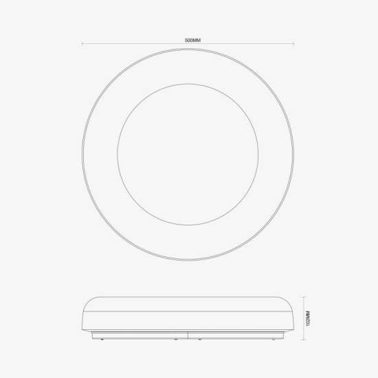 Lampa sufitowa CANDORA RGB MS852-D500 ZUMA LINE