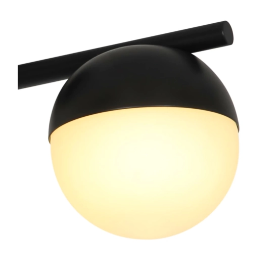 Lampa sufitowa Contina czarna, 3 szklane klosze 2512096003 Nordlux