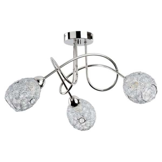 Lampa sufitowa druciana VERA III chrom śr. 54cm 17843 ALFA - zdjęcie produktu