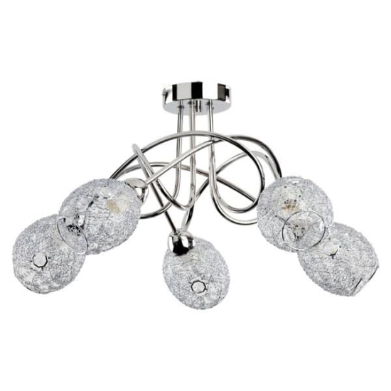 Lampa sufitowa druciana VERA V chrom śr. 54cm 17845 ALFA - zdjęcie produktu