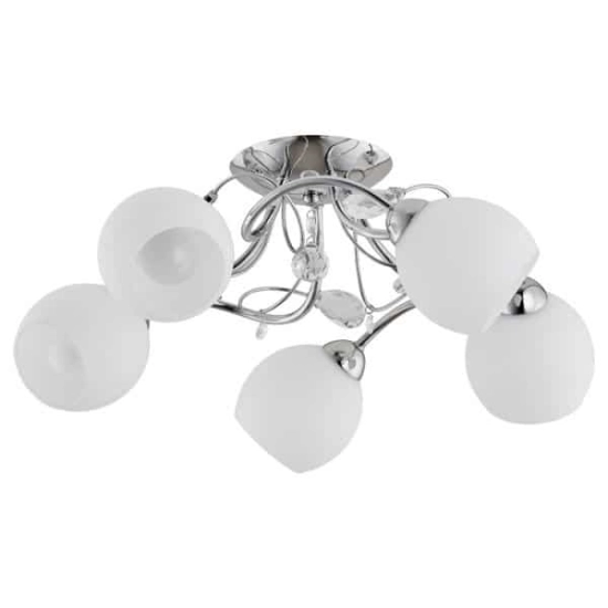 Lampa sufitowa LIVIA chrom/biały śr. 50cm 21525 ALFA - zdjęcie produktu
