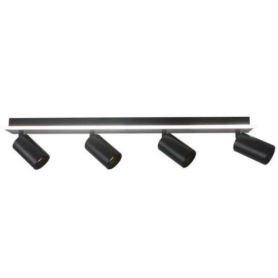Lampa sufitowa Parma 4xGU10 + 1xLED czarna LP-0612/4C BK LIGHT PRESTIGE