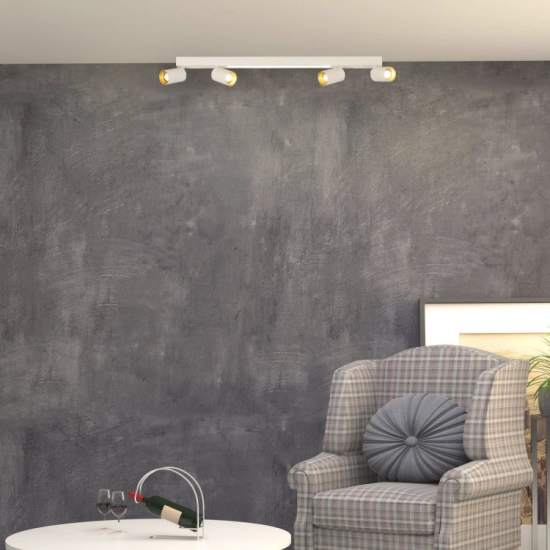 Lampa sufitowa Perugia 4xGU10 + 1xLED biała LP-0703/4C WH LIGHT PRESTIGE