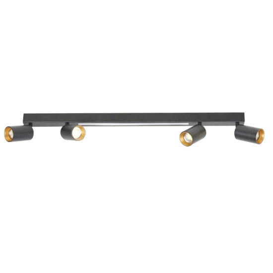 Lampa sufitowa Perugia 4xGU10 + 1xLED czarna LP-0703/4C BK LIGHT PRESTIGE