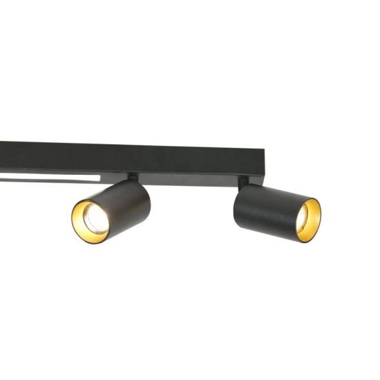 Lampa sufitowa Perugia 4xGU10 + 1xLED czarna LP-0703/4C BK LIGHT PRESTIGE