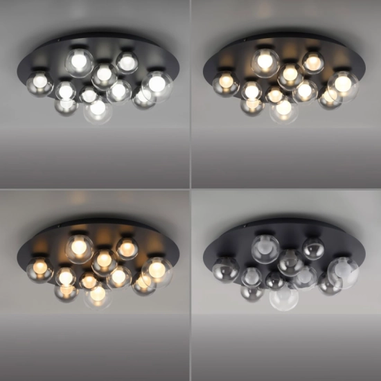 LAMPA SUFITOWA PURE POPUP z pilotem SZARY 6588-15 Paul Neuhaus by Zuma