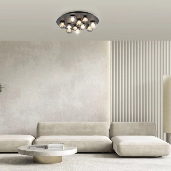 LAMPA SUFITOWA PURE POPUP z pilotem SZARY 6588-15 Paul Neuhaus by Zuma