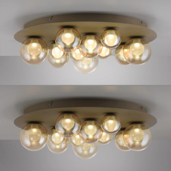 LAMPA SUFITOWA PURE POPUP z pilotem BRĄZOWY 6588-97 Paul Neuhaus by Zuma