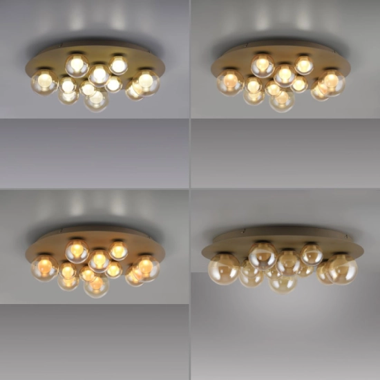 LAMPA SUFITOWA PURE POPUP z pilotem BRĄZOWY 6588-97 Paul Neuhaus by Zuma