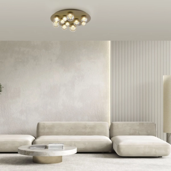 LAMPA SUFITOWA PURE POPUP z pilotem BRĄZOWY 6588-97 Paul Neuhaus by Zuma