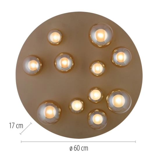 LAMPA SUFITOWA PURE POPUP z pilotem BRĄZOWY 6588-97 Paul Neuhaus by Zuma