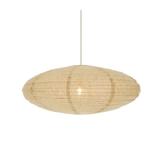 Villo 60 - lniany abażur wiszący w stylu japandi 2612653209 Nordlux
